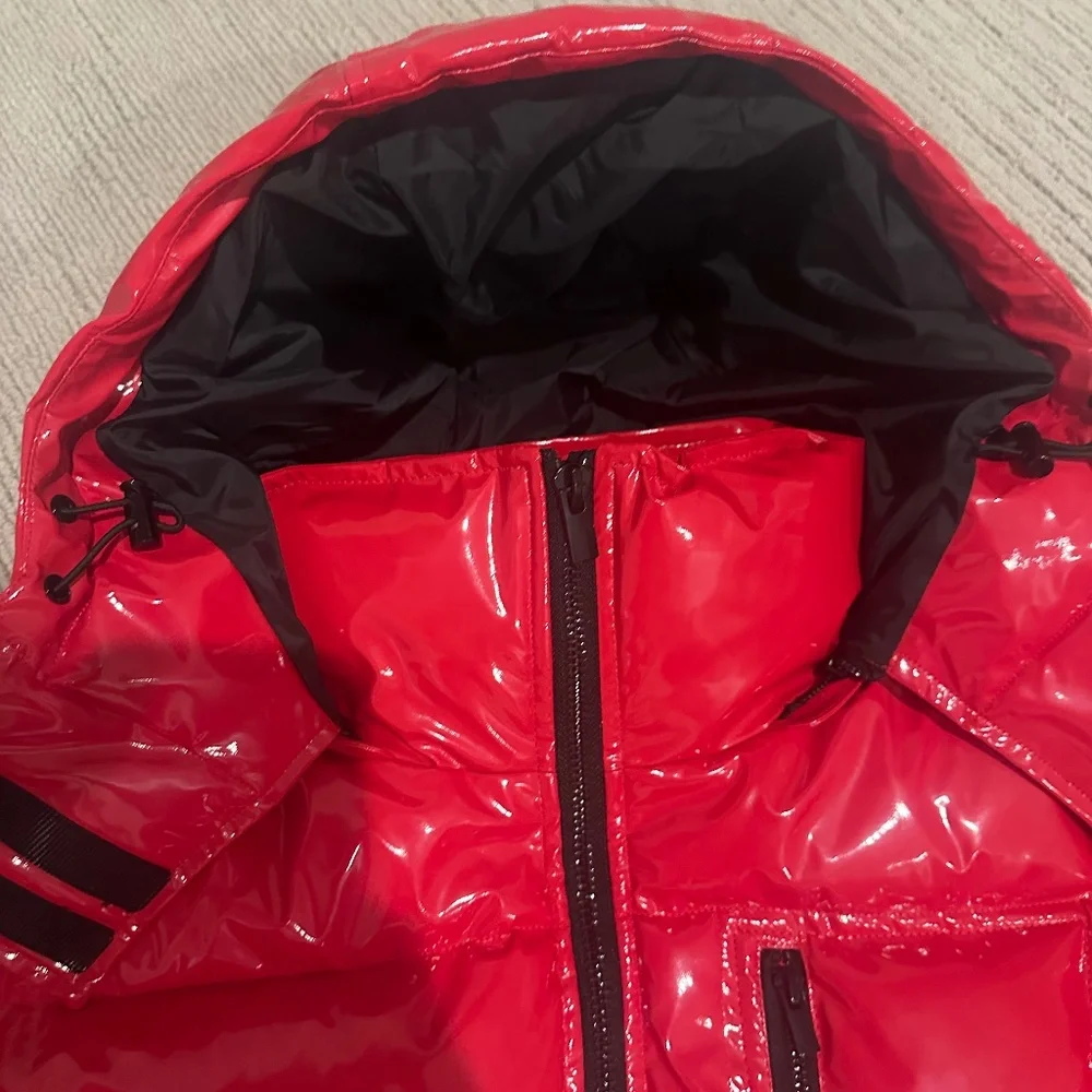 THE KOOPLES Insane Glossy Red Puffer Coat Sz M NEW $698!! - Picture 4 of 6